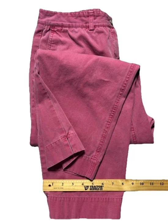 Eddie Bauer Chino Cotton Cropped Pants Size 12 Mauve Pink Minimalist Capsule - Picture 8 of 8